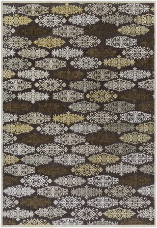 Surya Basilica BSL-7133 Black/Brown Machine Loomed Area Rug 8'8'' X 12'