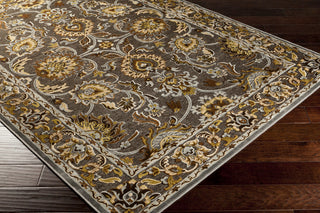 Surya Basilica BSL-7208 Light Gray Machine Loomed Area Rug Corner Shot
