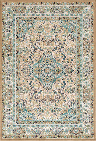 Surya Basilica BSL-7239 Teal Taupe Medium Gray Navy Beige Area Rug main image