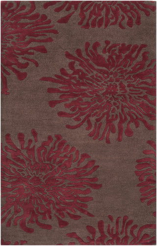 Surya Bombay BST-539 Burgundy Area Rug 5' x 8'