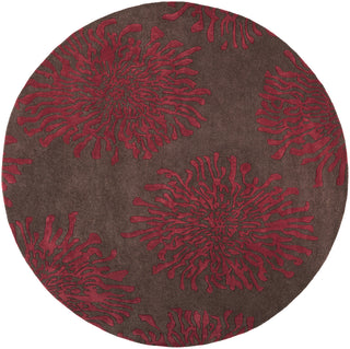 Surya Bombay BST-539 Burgundy Area Rug 8' Round