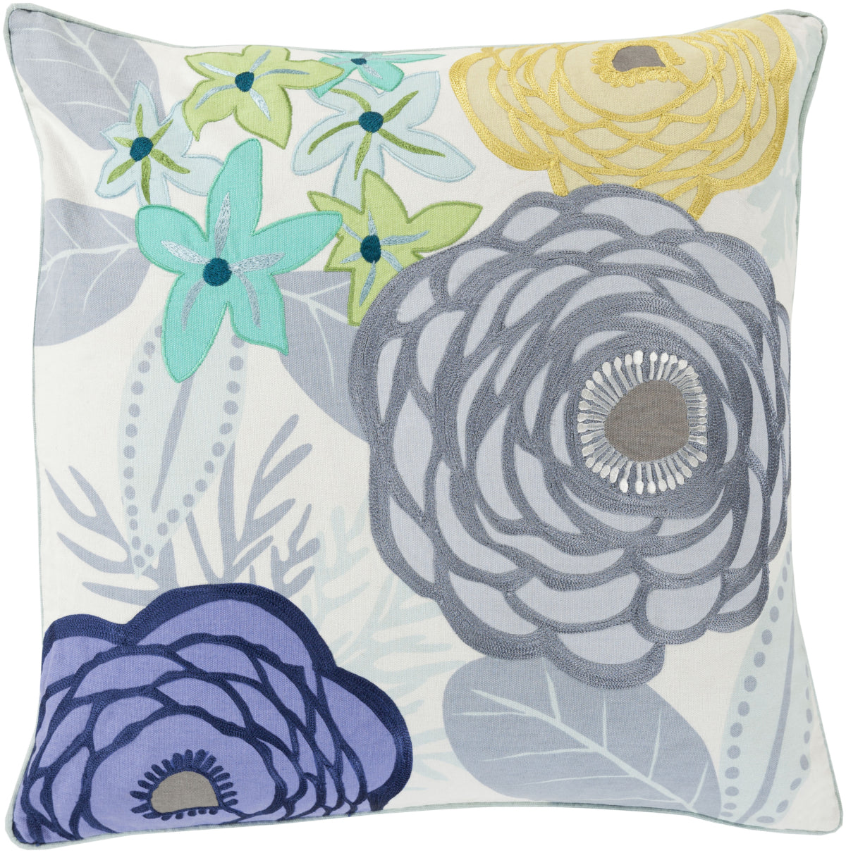 Surya Buttercup Flawlessly Floral BTC-004 Pillow by Kate Spain main image