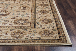 Rizzy Bellevue BV3412 tan/khaki Area Rug Edge Shot