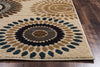 Rizzy Bellevue BV3974 ivory/tan Area Rug Edge Shot
