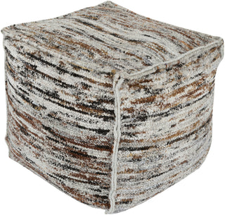 Surya Bazaar BZPF-001 Gray Pouf