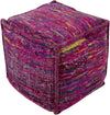 Surya Bazaar BZPF-004 Purple Pouf 18 X 18 X 18 Cube