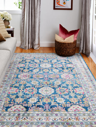 Bashian Charleston C186-RO38A Navy Area Rug