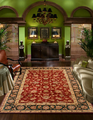 Momeni Capri CR-04 Burgundy Area Rug Roomshot Feature