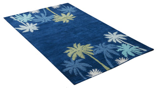Rizzy Cabot Bay CA9462 Navy Area Rug Angle Shot