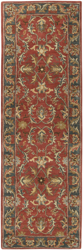 Surya Caesar CAE-1007 Burgundy Hand Tufted Area Rug 2'6'' X 8' Runner