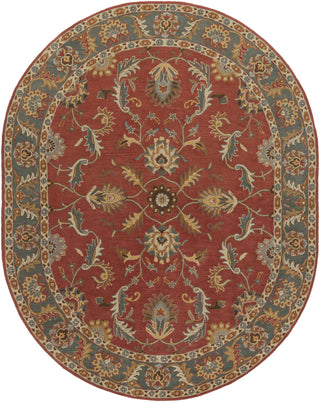 Surya Caesar CAE-1007 Burgundy Area Rug 8' x 10' Oval