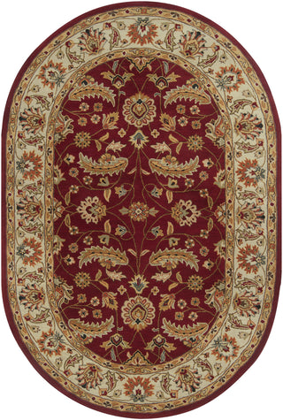 Surya Caesar CAE-1022 Burgundy Area Rug 6' x 9' Oval