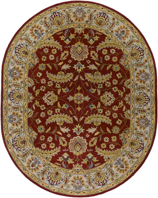 Surya Caesar CAE-1022 Burgundy Area Rug 8' x 10' Oval