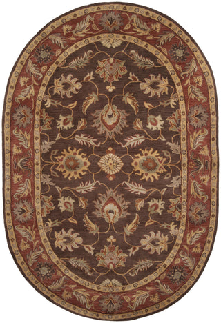 Surya Caesar CAE-1036 Chocolate Area Rug 6' x 9' Oval