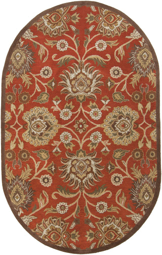 Surya Caesar CAE-1062 Rust Area Rug 6' x 9' Oval