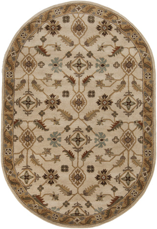 Surya Caesar CAE-1084 Beige Hand Tufted Area Rug 6' X 9' Oval