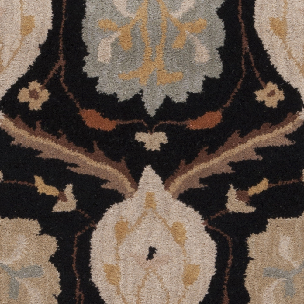 Surya Caesar CAE-1092 Black/Brown Hand Tufted Area Rug Sample Swatch