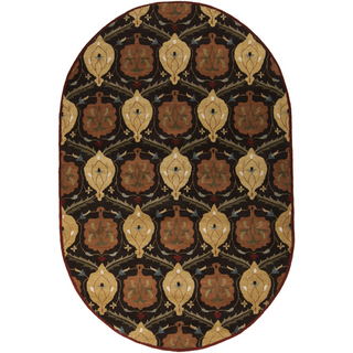 Surya Caesar CAE-1094 Mocha Area Rug 6' x 9' Oval