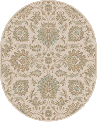 Caesar CAE-1177 White Area Rug by Surya 8' X 10' Oval