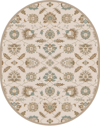 Caesar CAE-1178 White Area Rug by Surya 8' X 10' Oval