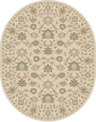 Caesar CAE-1182 White Area Rug by Surya 8' X 10' Oval