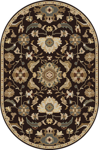 Caesar CAE-1183 Black Area Rug by Surya 6' X 9' Oval