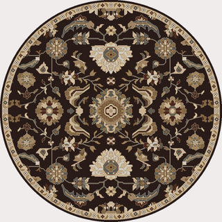 Caesar CAE-1183 Black Area Rug by Surya 8' Round