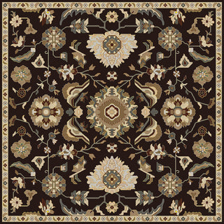 Caesar CAE-1183 Black Area Rug by Surya 8' Square