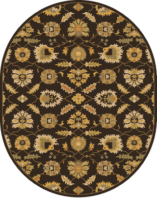 Caesar CAE-1184 Brown Area Rug by Surya 8' X 10' Oval