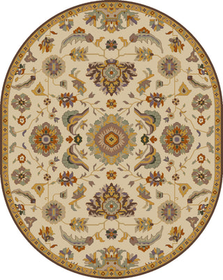 Caesar CAE-1185 White Hand Tufted Area Rug by Surya 8' X 10' Oval