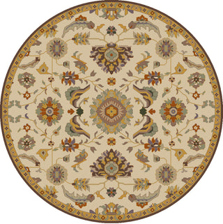 Caesar CAE-1185 White Area Rug by Surya 8' Round