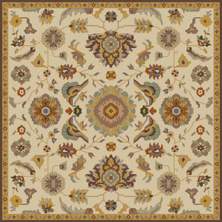 Caesar CAE-1185 White Area Rug by Surya 8' Square