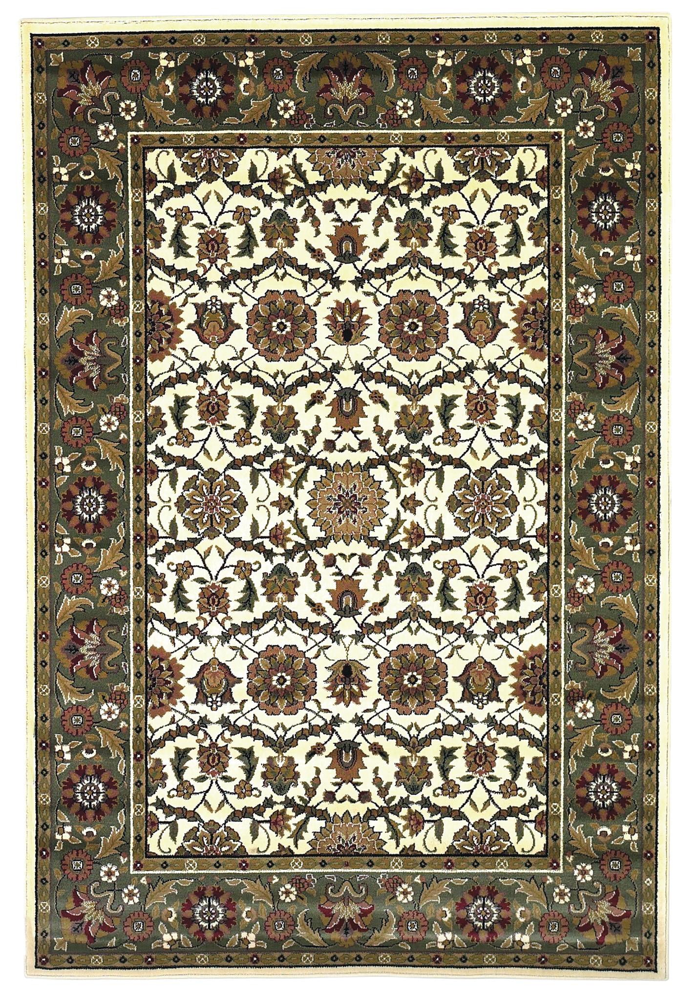 KAS Cambridge 7307 Ivory/Green Floral Agra Area Rug main image