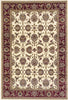 KAS Cambridge 7312 Ivory/Red Kashan Machine Woven Area Rug