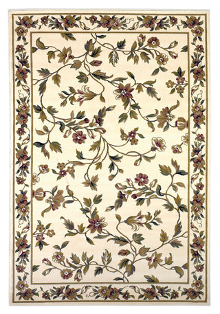 KAS Cambridge 7331 Ivory Floral Vine Machine Woven Area Rug