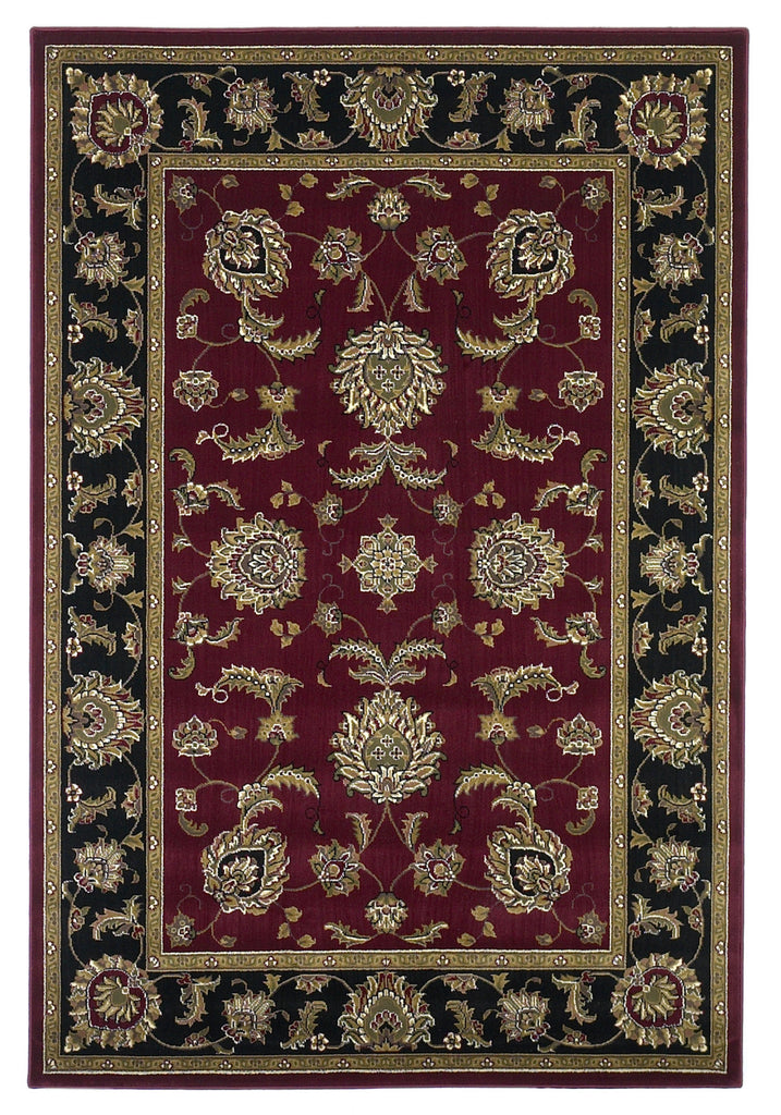 KAS Cambridge 7342 Red/Black Bijar Machine Woven Area Rug
