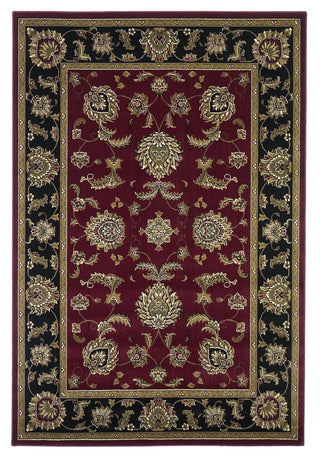 KAS Cambridge 7342 Red/Black Bijar Machine Woven Area Rug