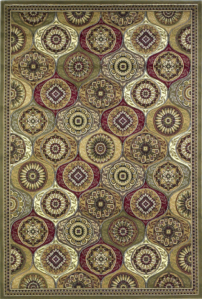 KAS Cambridge 7345 Multi Mosaic Panel Machine Woven Area Rug