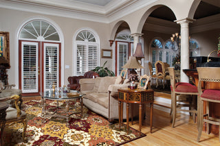 KAS Cambridge 7352 Jeweltone Panel Area Rug Main Image Feature