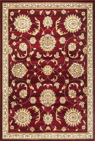 KAS Cambridge 7355 Red Allover Mahal Machine Woven Area Rug