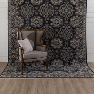 Karastan Paradigm Camille Black Area Rug Lifestyle Image