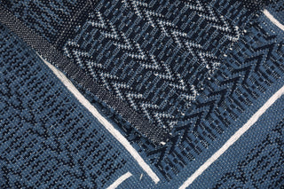 NuStory Bovina Camp Chairs Indigo Area Rug by Newell Turner 