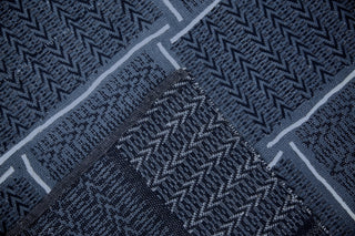 NuStory Bovina Camp Chairs Indigo Area Rug by Newell Turner 