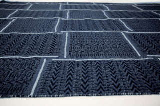 NuStory Bovina Camp Chairs Indigo Area Rug by Newell Turner 