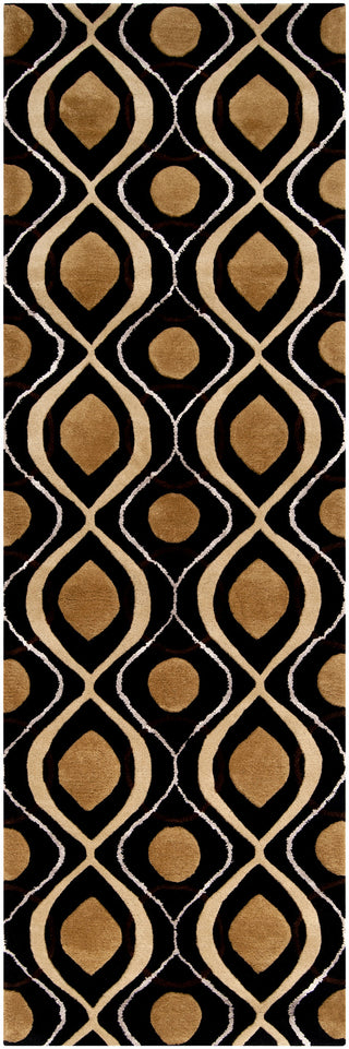 Surya Modern Classics CAN-1956 Black Area Rug by Candice Olson 2'6'' x 8' Runner