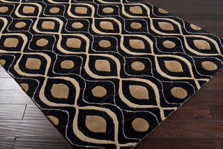 Surya Modern Classics CAN-1956 Black Hand Tufted Area Rug by Candice Olson 5x8 Corner
