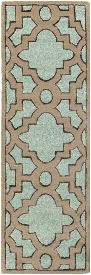 Surya Modern Classics CAN-2034 Teal Area Rug by Candice Olson 2'6'' X 8' Runner