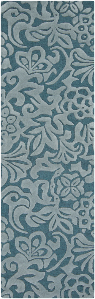 Surya Modern Classics CAN-2047 Teal Area Rug by Candice Olson 2'6'' x 8' Runner