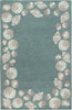 Trans Ocean Capri 1723/04 Seashell Border Blue Area Rug by Liora Manne