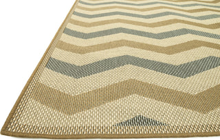 Loloi Capri CX-05 Beige / Blue Area Rug Corner Shot